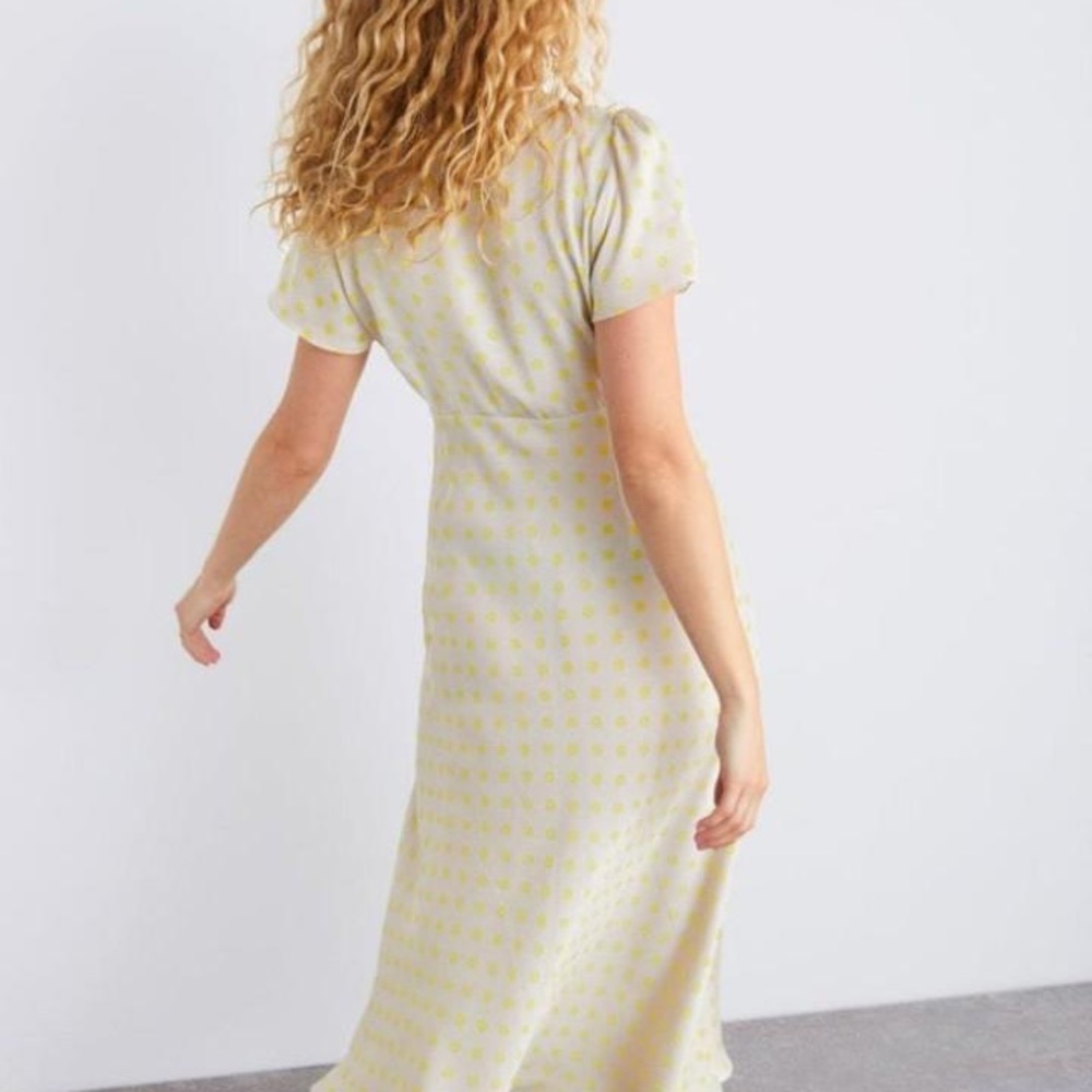 NWT ZARA Polka Dot Satin Dress - Picture 4 of 12